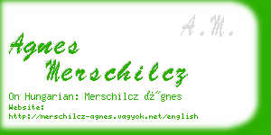 agnes merschilcz business card